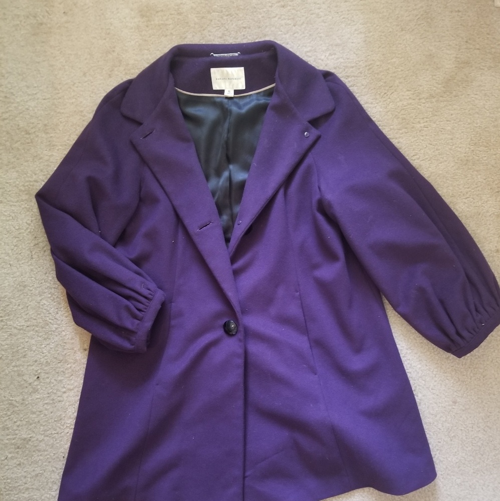 Banana Republic Puff-Sleeve Dress Coat